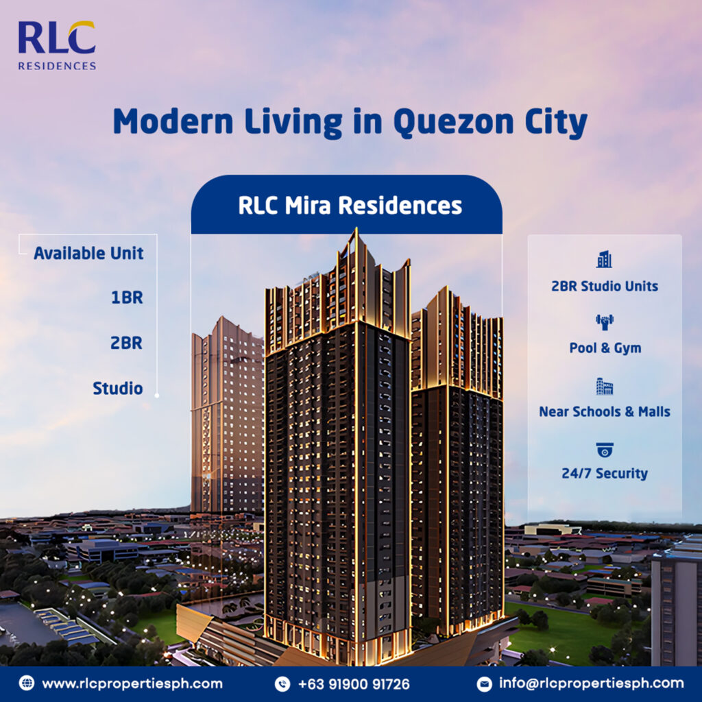 RLC Mira Residences Quezon City luxury condo for sale by Robinsons Land